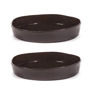 La Mère deep plate S Ø20 cm 2-pack - Dark brown - Serax
