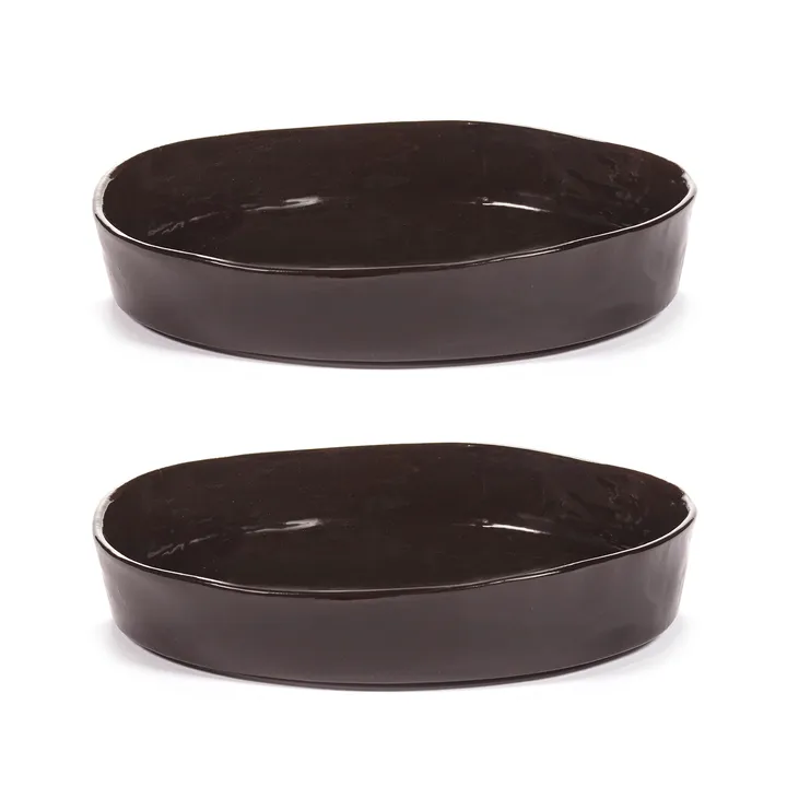 La Mère deep plate S Ø20 cm 2-pack - Dark brown - Serax