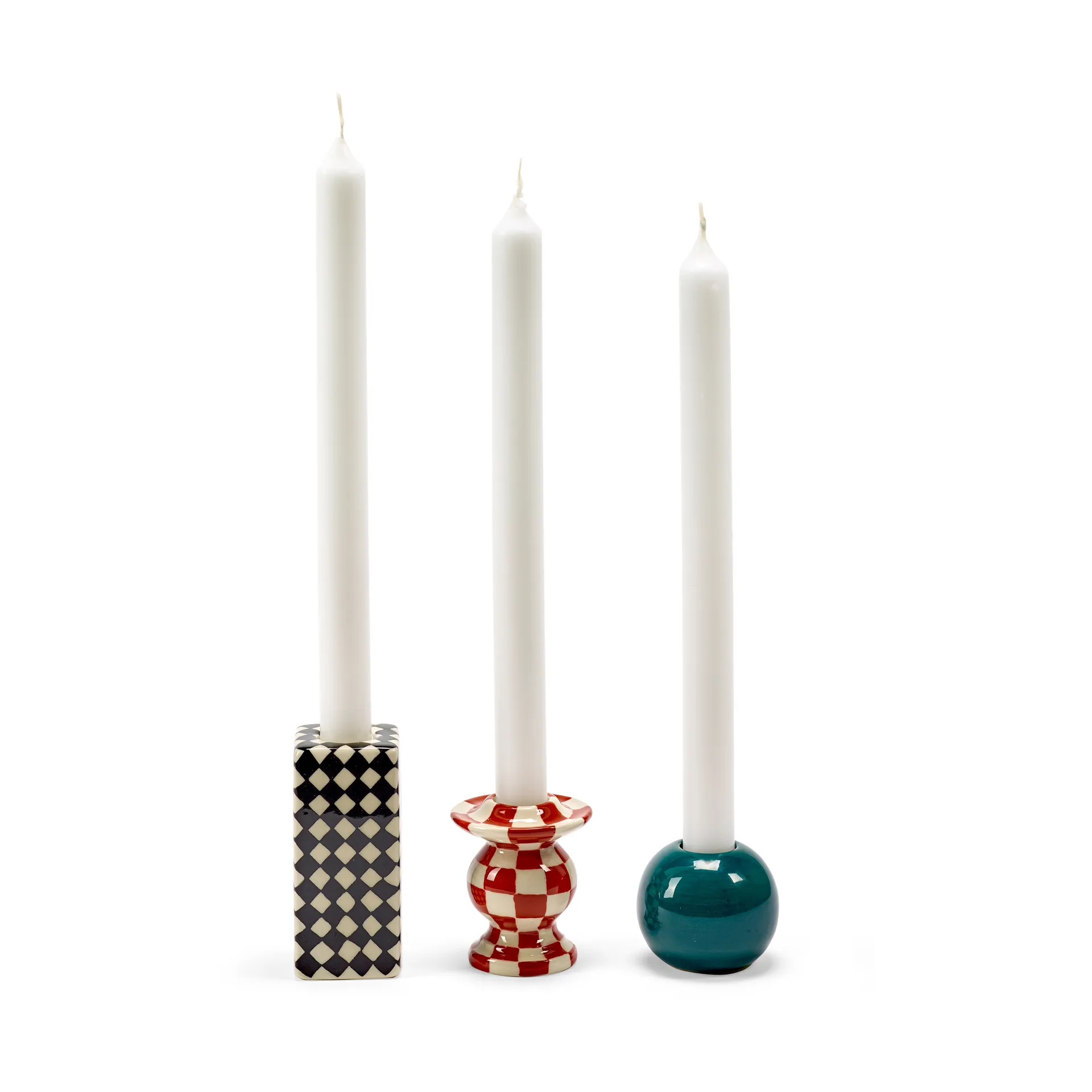 Les Objets Mouleversants N°1 candlestick, Black-white Serax