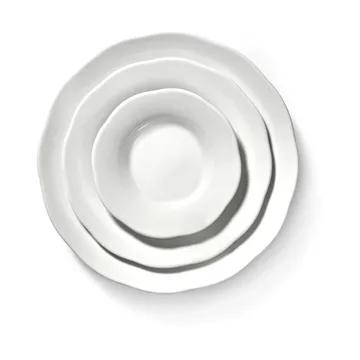 Silhouette deep side plate L Ø18.5 cm 4-pack - White - Serax