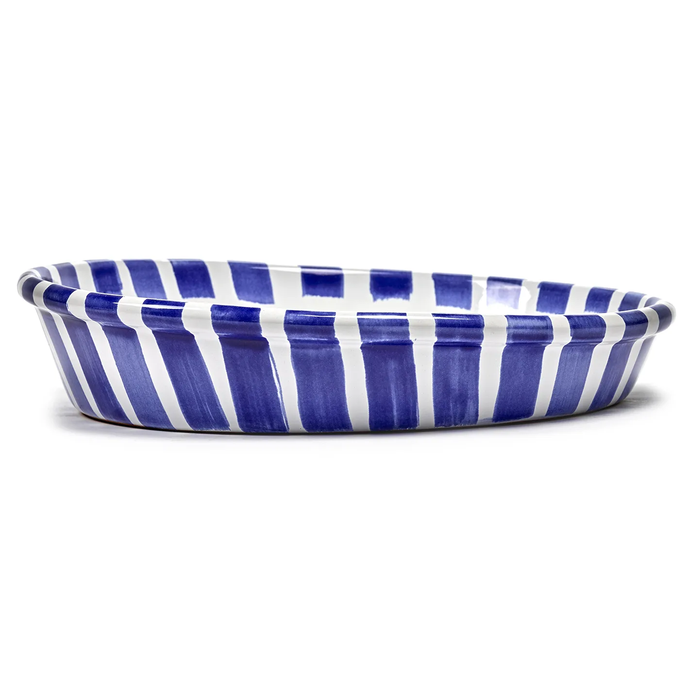 Table Nomade salad bowl L, white-blue Serax