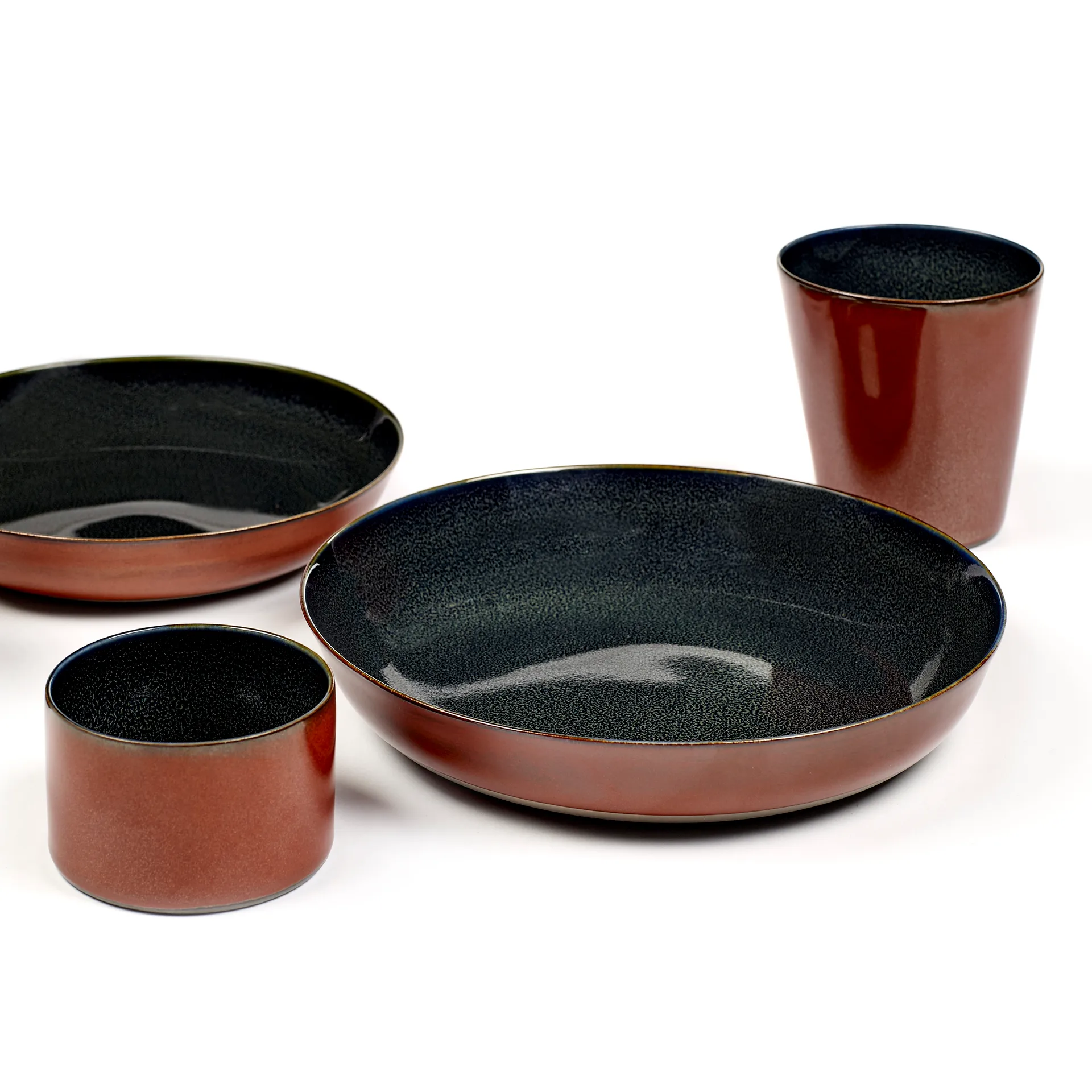 Terres de Rêves cup M, rust-dark blue Serax
