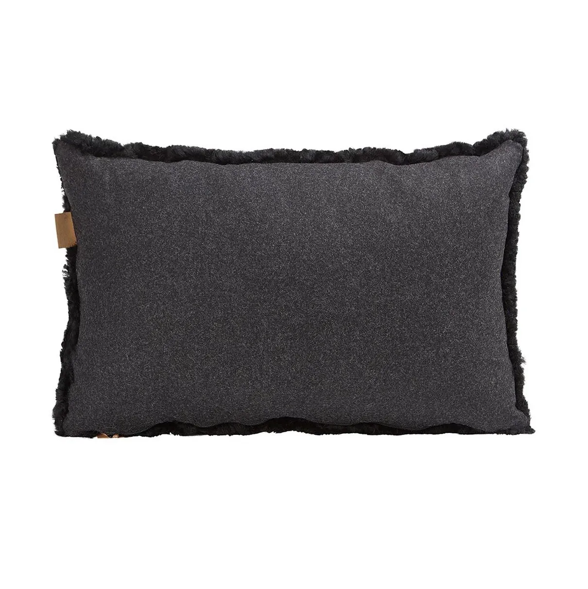 Shepherd Lina sheep skin cushion 60 x 40 cm, black Shepherd of Sweden