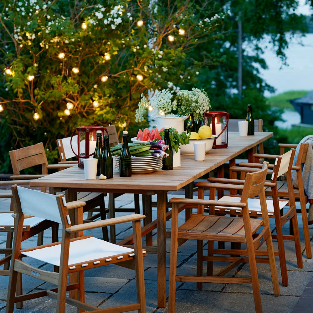 Djurö dining table, Teak, 100 cm Skargaarden