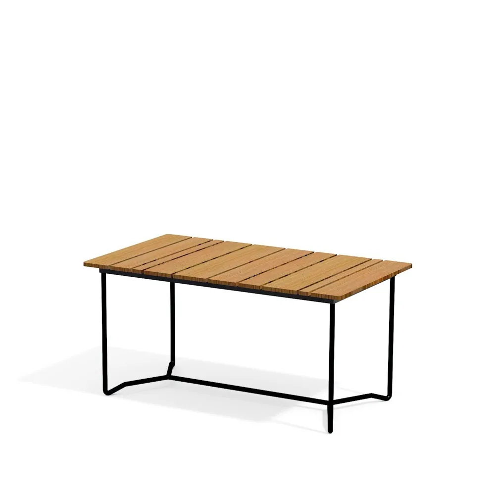 Grinda table, Teak, medium, black frame Skargaarden