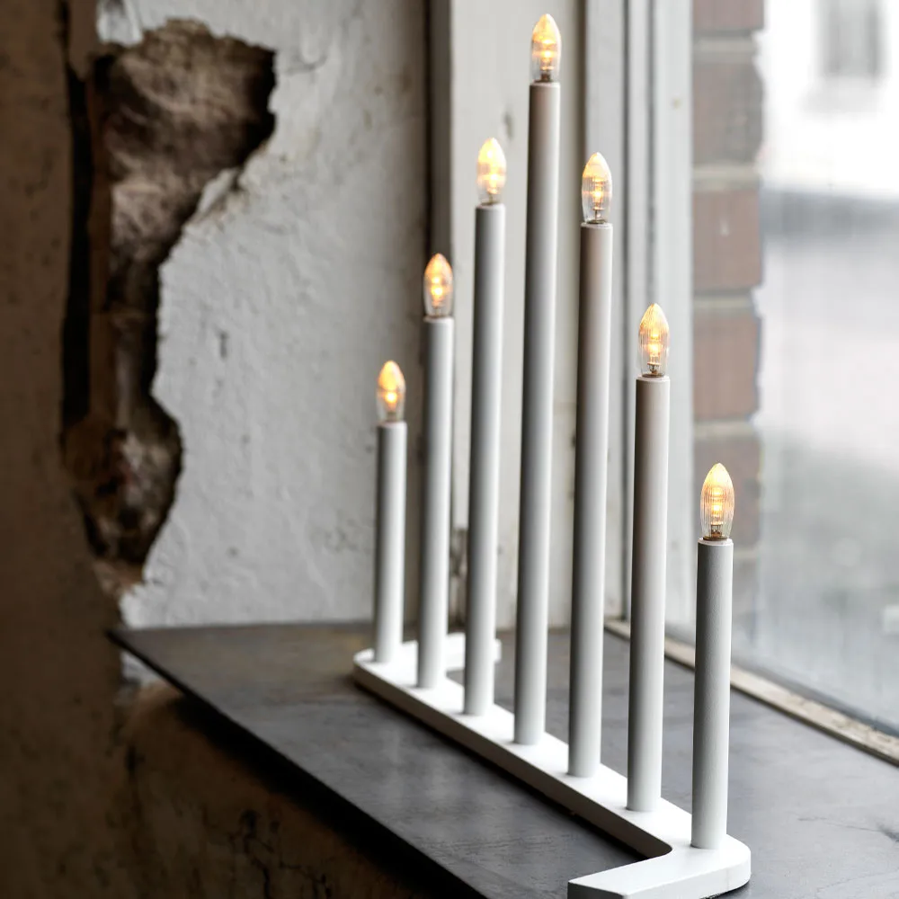 Advent RE Advent candle holder, White, 7 lights SMD Design