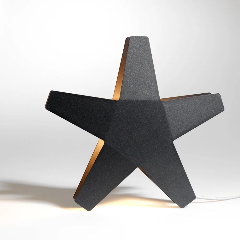 Advent Stjärna Advent star, Red, 40 cm, light grey textile cord SMD Design