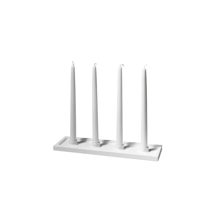 Crater advent candleholder - White, 4 lights - SMD Design