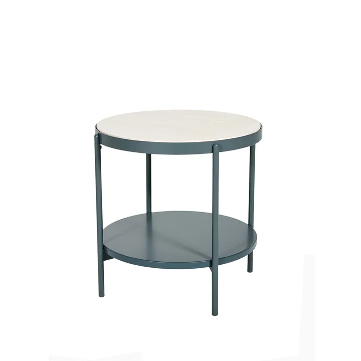 Lene side table - Grey, low, white pigmented ash veneer - SMD Design
