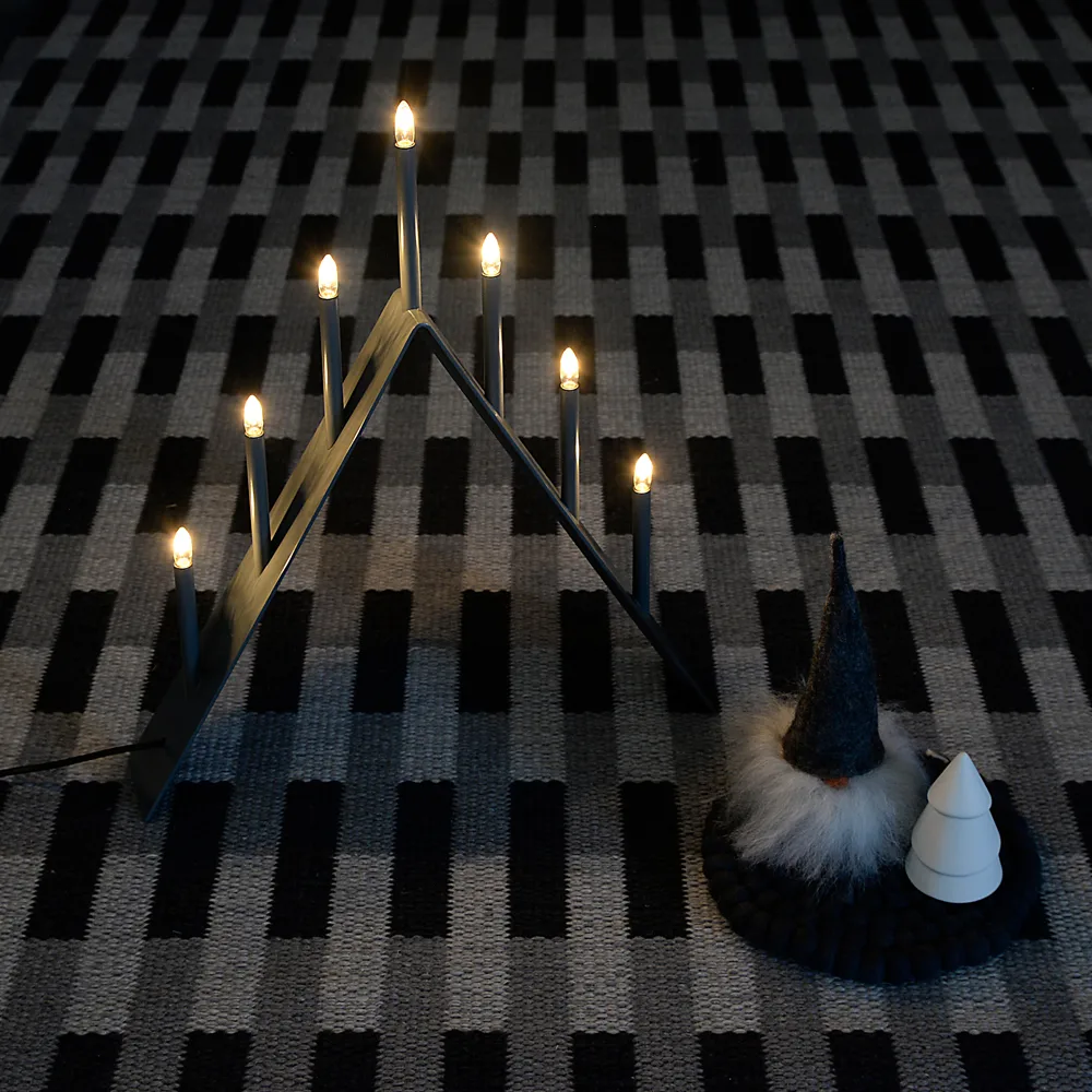 Spica 7 Advent candle holder, Dark grey, led SMD Design