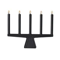 Stella 5 advent candle holder 41 cm, Black SMD Design