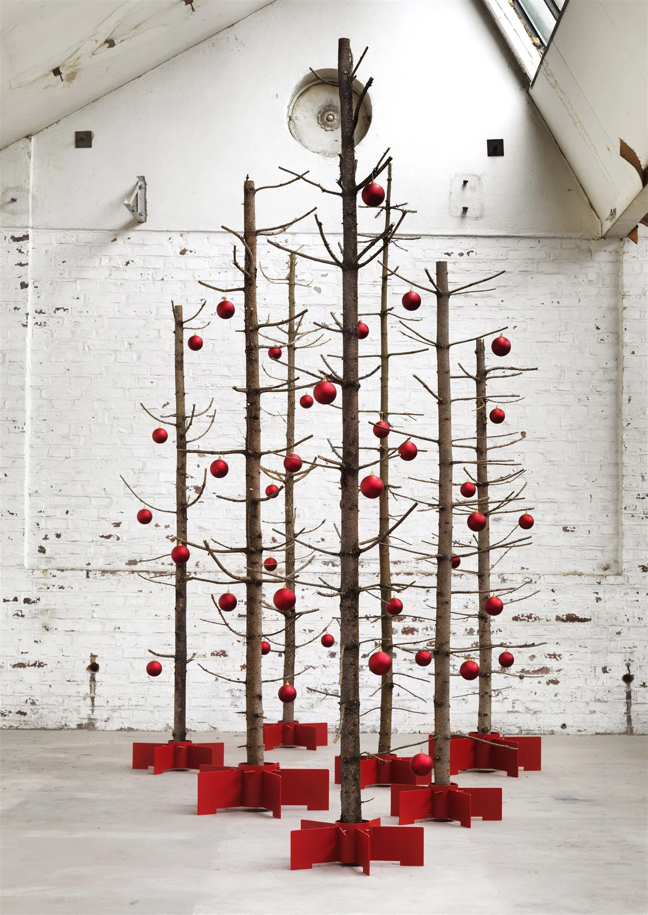 Turbine Christmas tree stand Ø48 cm, Red SMD Design