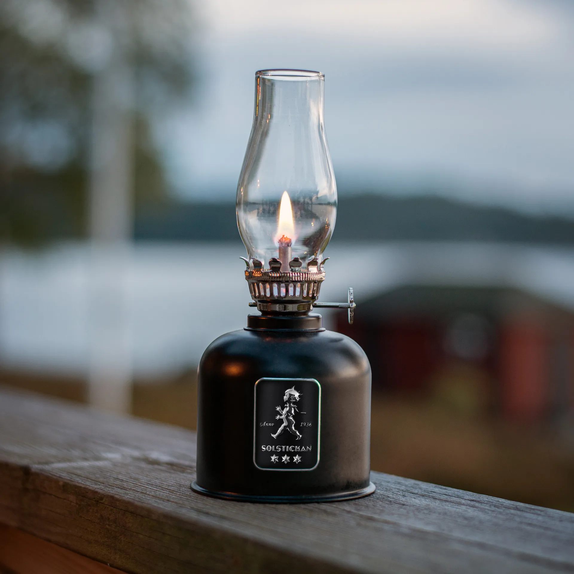 Solstickan paraffin lamp, Black Solstickan Design