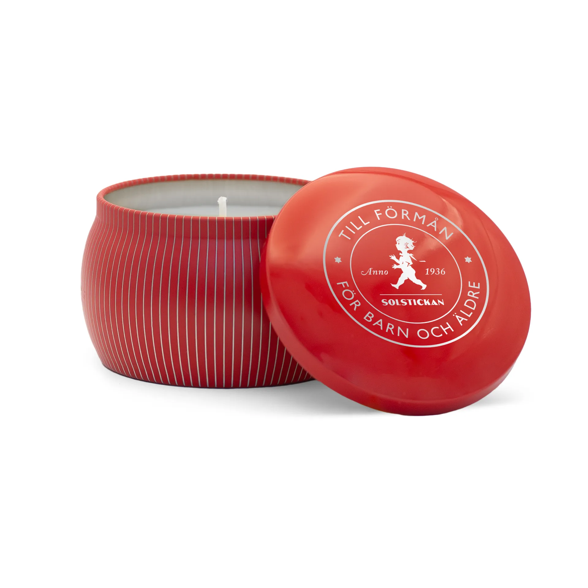 Solstickan scented candle 25 h, Red-cinnamon & orange Solstickan Design
