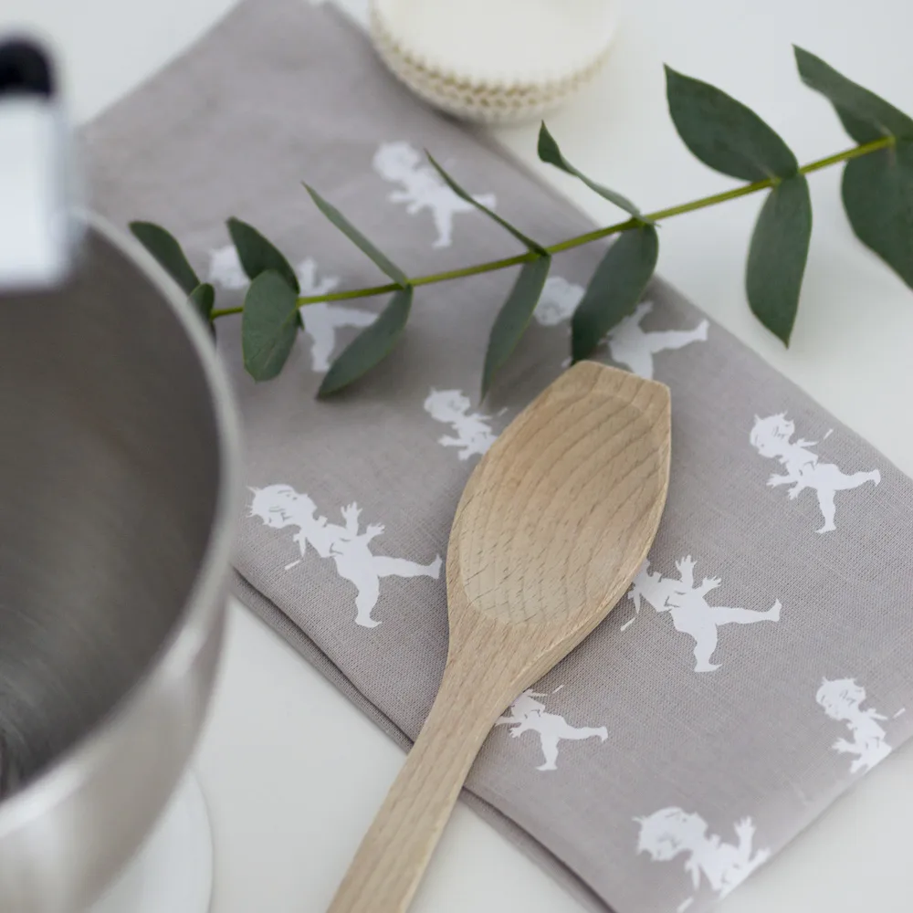 Solstickan tea towel 50x70 cm, Grey-white Solstickan Design