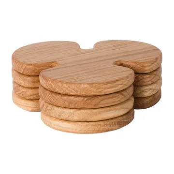 Lucky coaster 4-pack - Oak - Spring Copenhagen