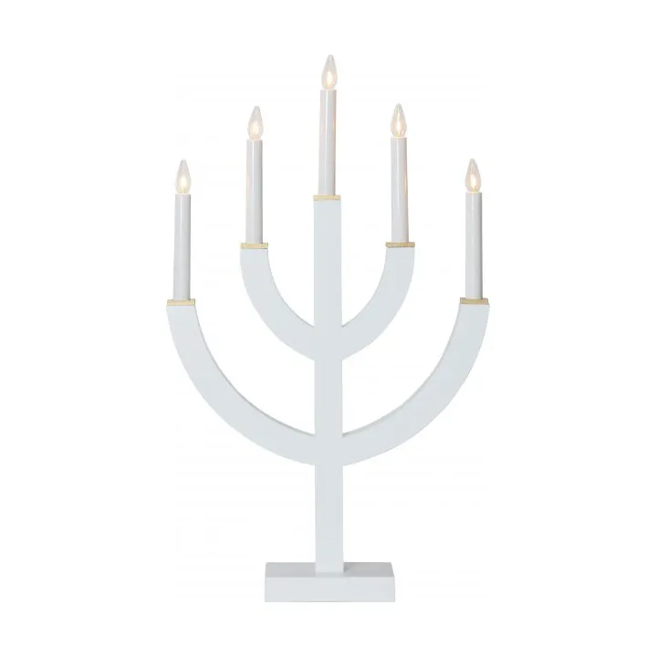 Anno 5 candlestick 59 cm - White - Star Trading