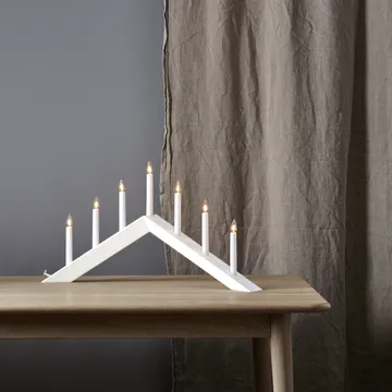 Arrow candle holder 36 cm - White - Star Trading
