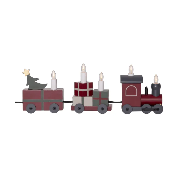 Christmas train advent candleholder - Multi - Star Trading