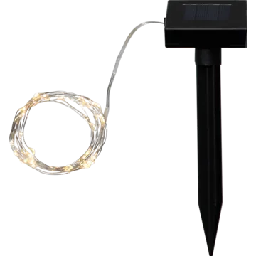 Dew Drop Solar-powered Light String 5 m - Silver - Star Trading