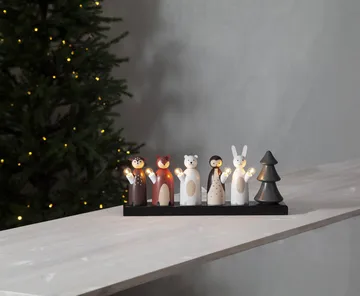 Forest friends candle holder 44 cm - Multi - Star Trading