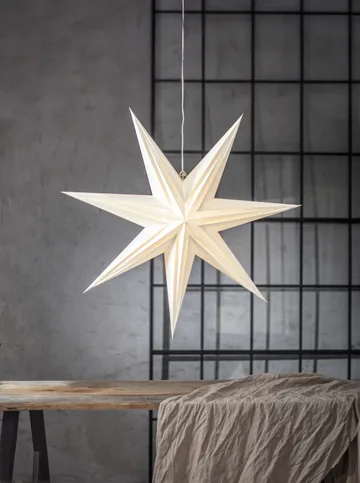 Holly paper star 75 cm - White - Star Trading