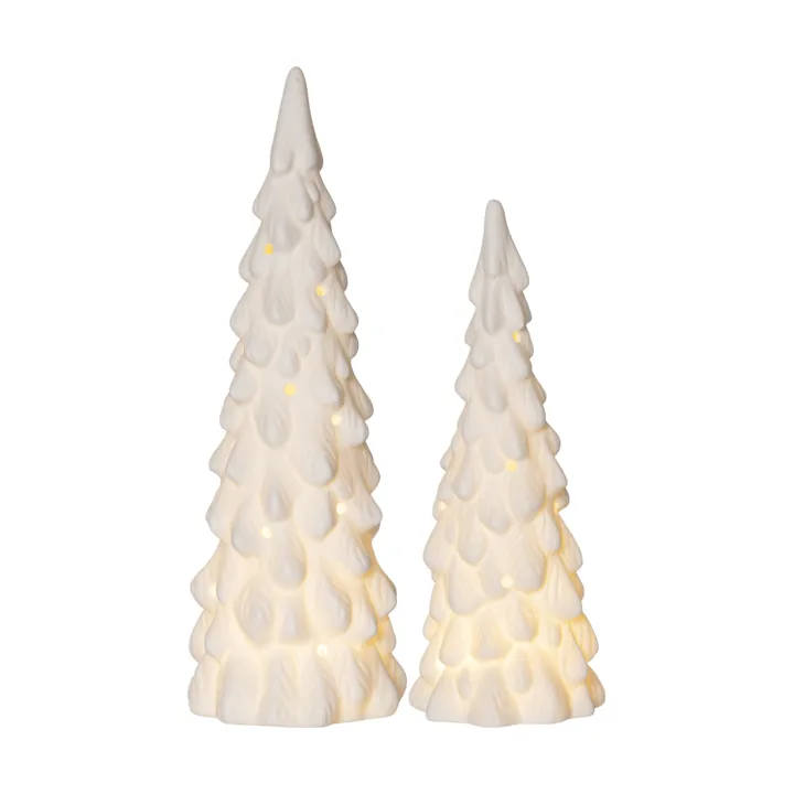 Indoor winter décor, White spruce, 2 pieces Star Trading