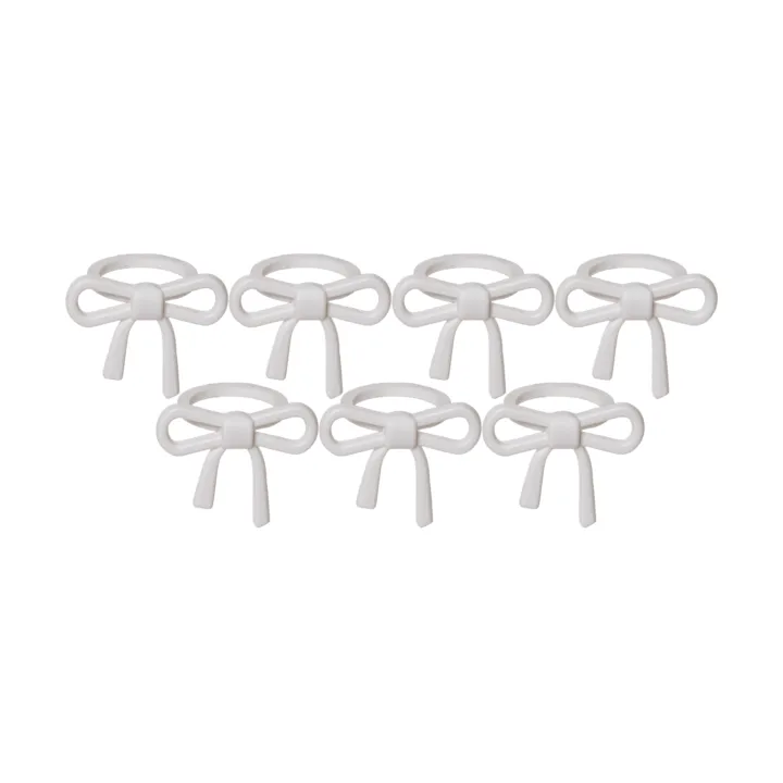 Rosette candle bobeche - White, 7-pack - Star Trading