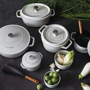Rice White Truffle cocotte cast iron pot - 1.6 L - STAUB