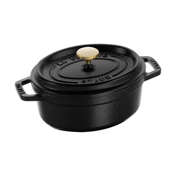 Staub La Cocotte oval cast iron pot 0.6 L - Black - STAUB