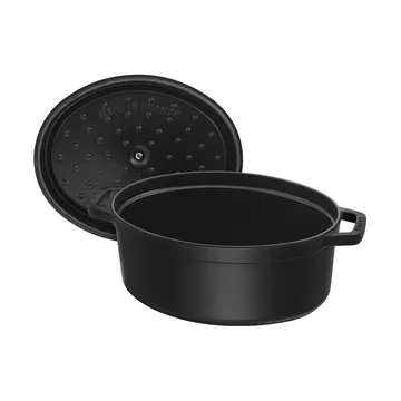 Staub La Cocotte oval cast iron pot 5.5 L - Black - STAUB