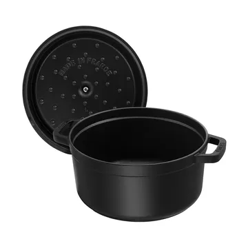Staub La Cocotte round casserole cast iron 12.6 L - Black - STAUB