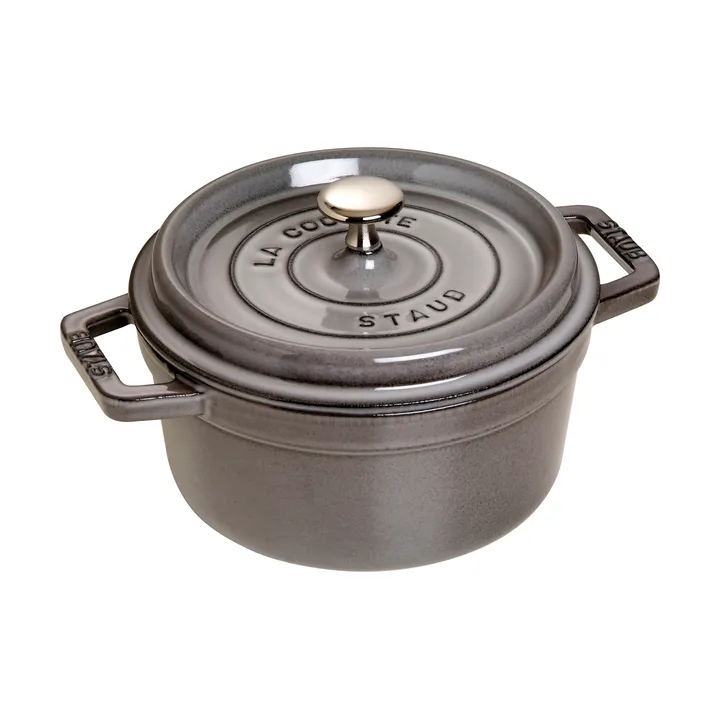 Staub La Cocotte round casserole cast iron 2.6 L - Graphite gray - STAUB