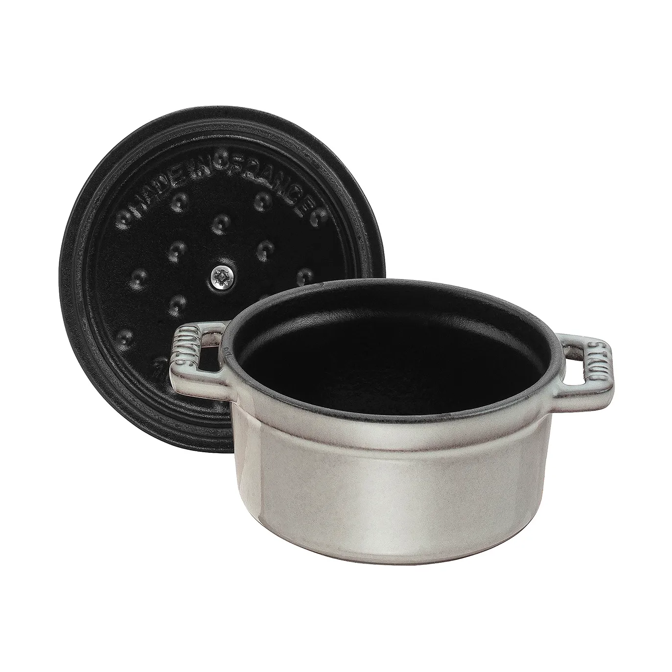 Staub La Cocotte round cocotte cast iron 0.4 L, Graphite gray STAUB