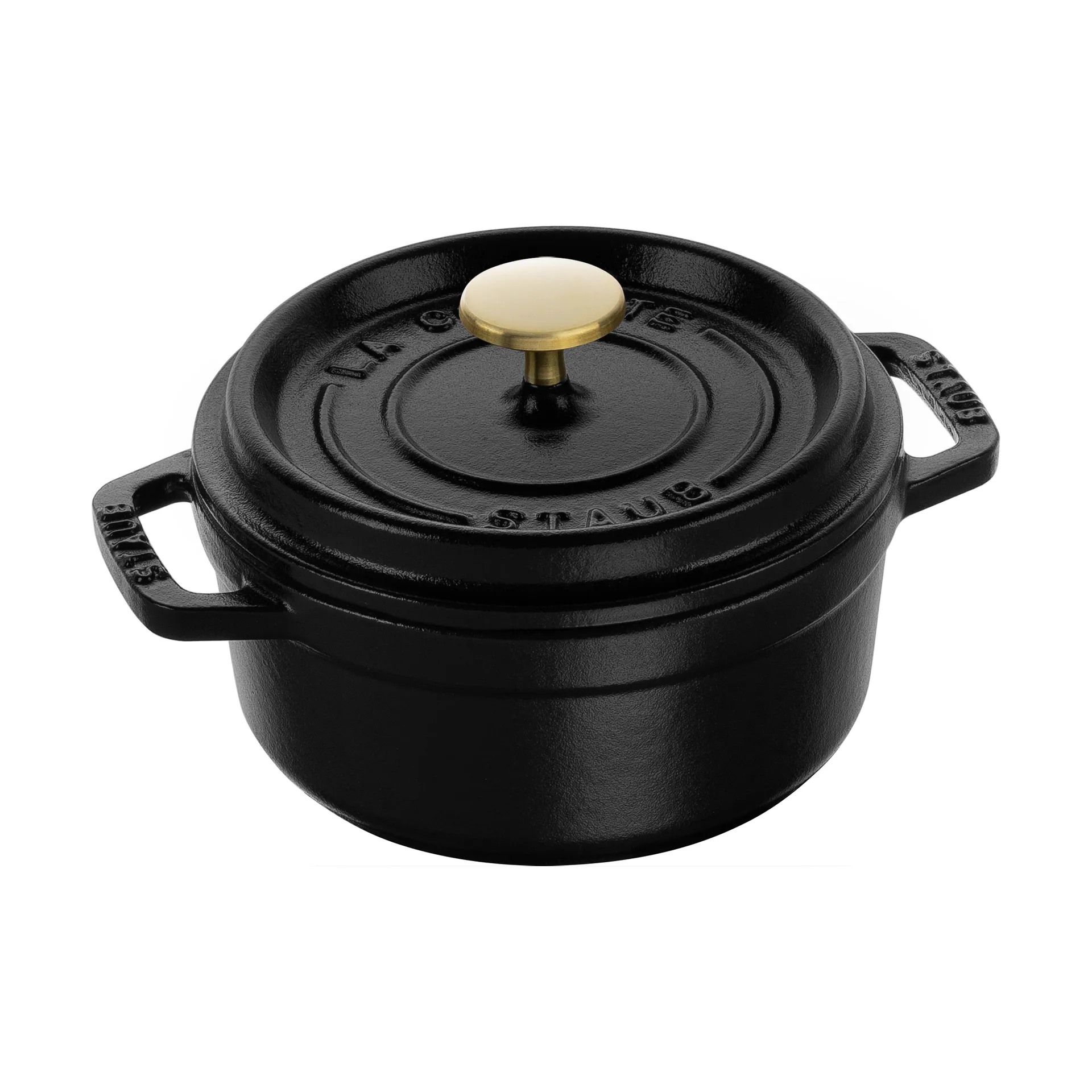 Staub La Cocotte round pot cast iron 0.8 L, Black STAUB