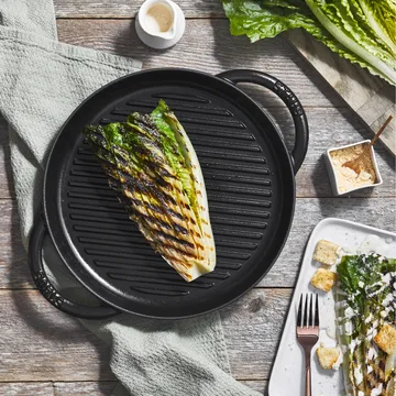 Staub Pure cast iron grill pan round black - Ø30 cm - STAUB