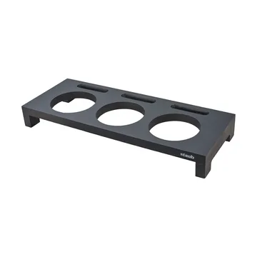 Staub serving holder for 3 mini pots - Black - STAUB