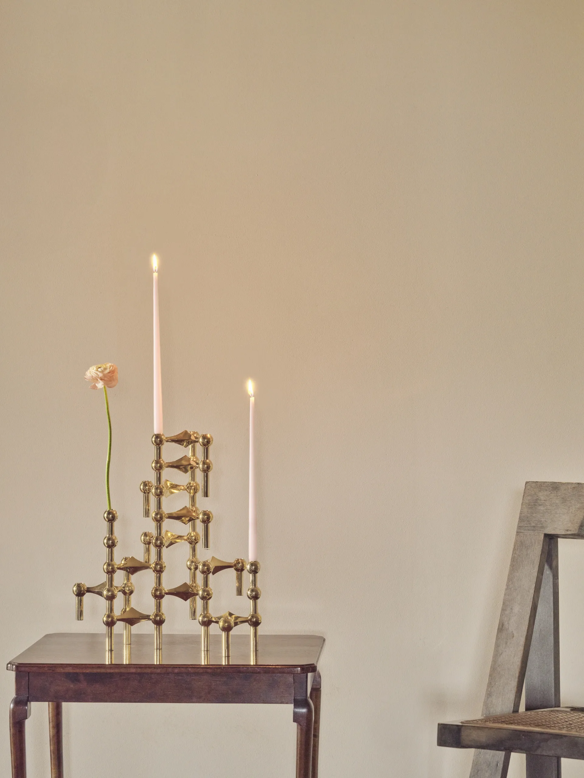 Nagel candle holder, brass STOFF Nagel