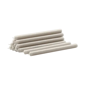 Nagel candles 12-pack - Linen grey - STOFF Nagel