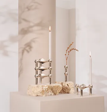 Nagel candles 12-pack - Linen grey - STOFF Nagel