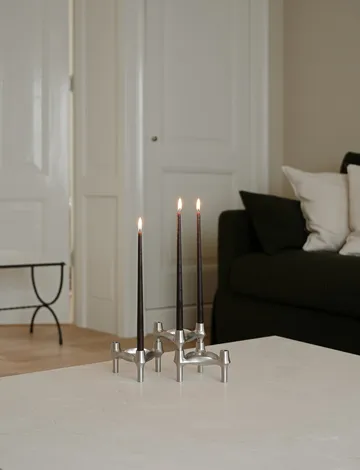 STOFF Nagel BMF candle holder - Brushed chrome - STOFF Nagel