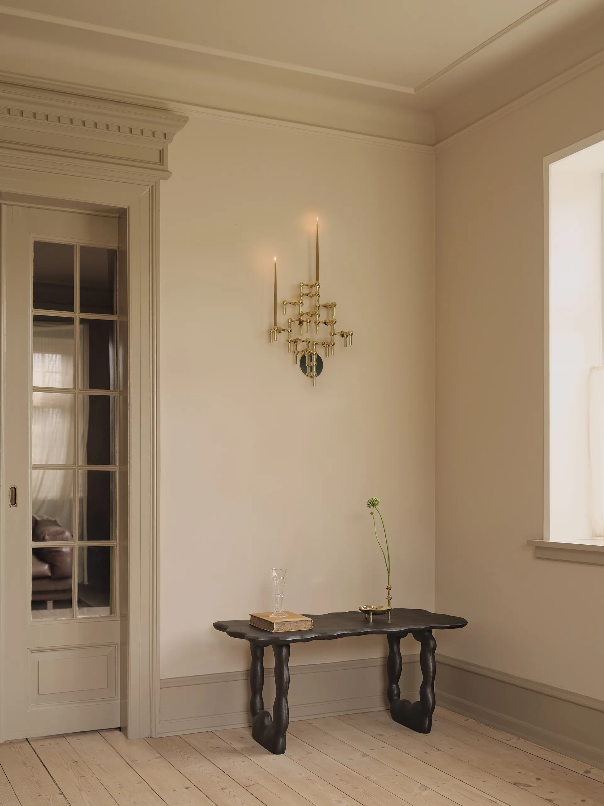 STOFF Nagel candle holder wall-mounted, Brass STOFF Nagel