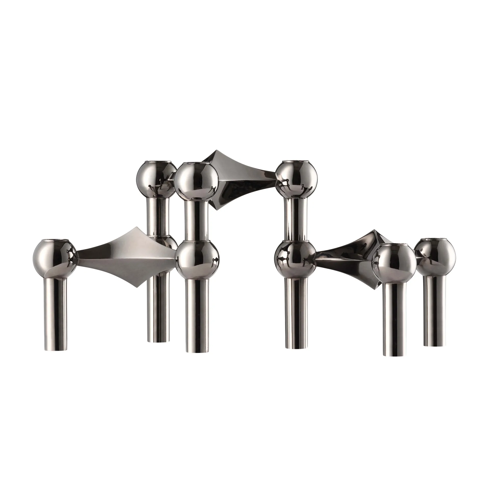 STOFF Nagel candle sticks 3-pack, Black chrome STOFF Nagel