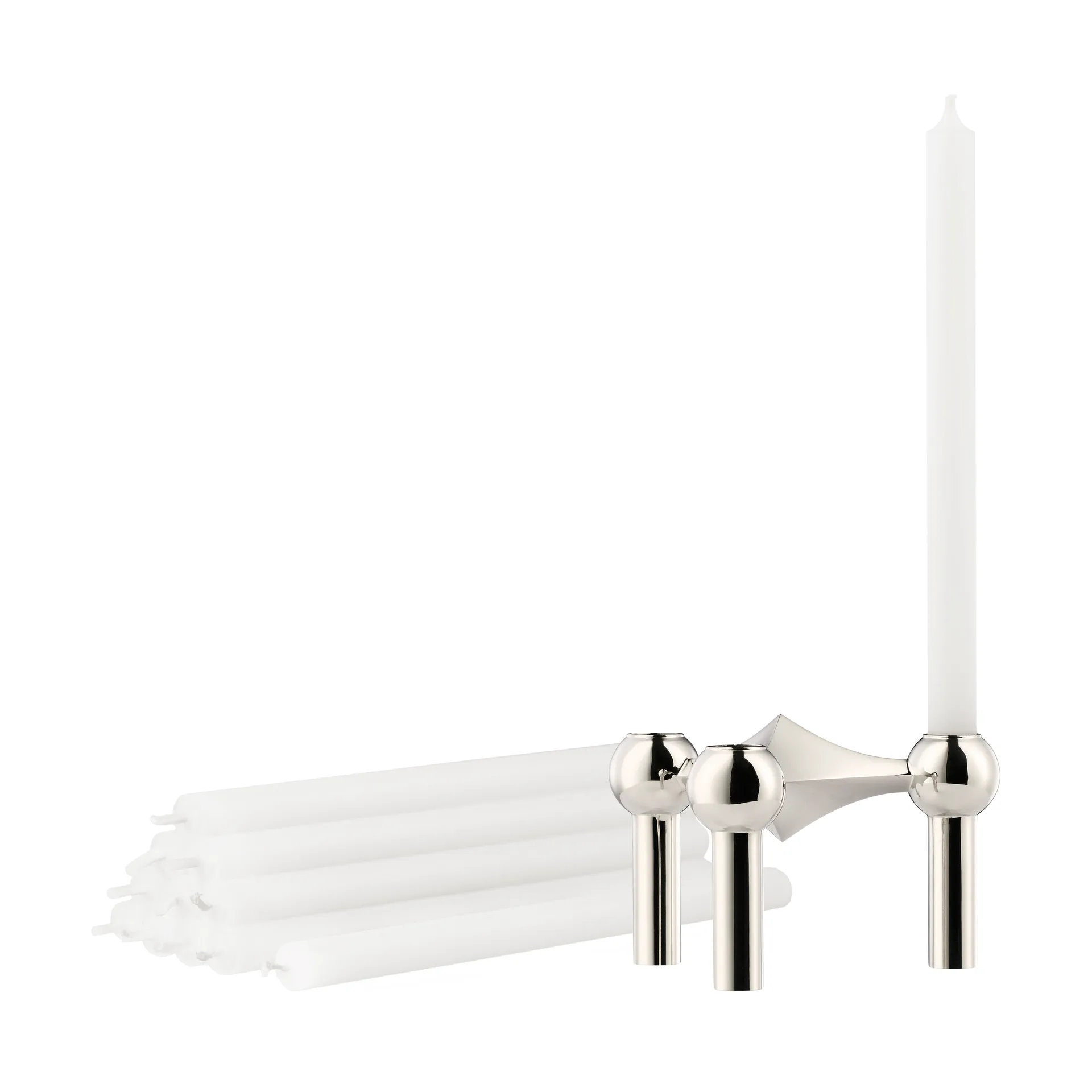 STOFF Nagel candlestick + candles 12-pack STOFF Nagel