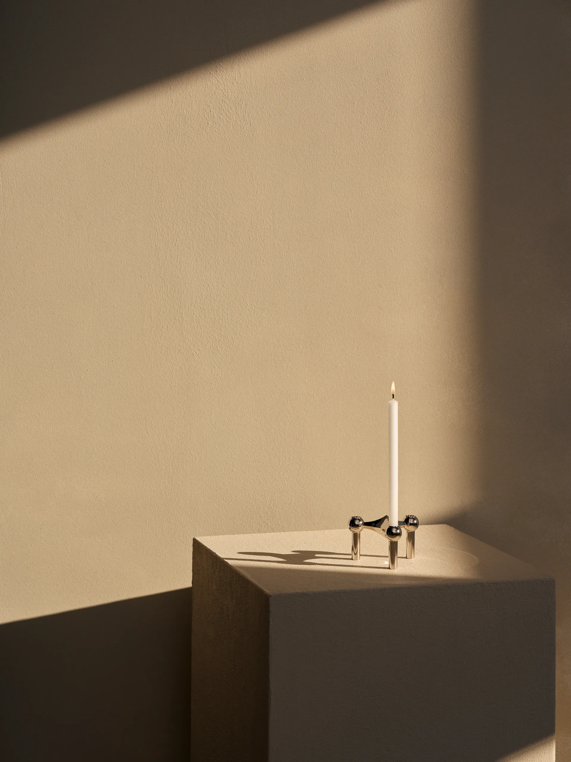 STOFF Nagel candlestick + candles 12-pack STOFF Nagel