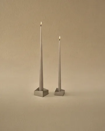 STOFF Nagel reflect candle holder large 3.2 cm - Brushed chrome - STOFF Nagel