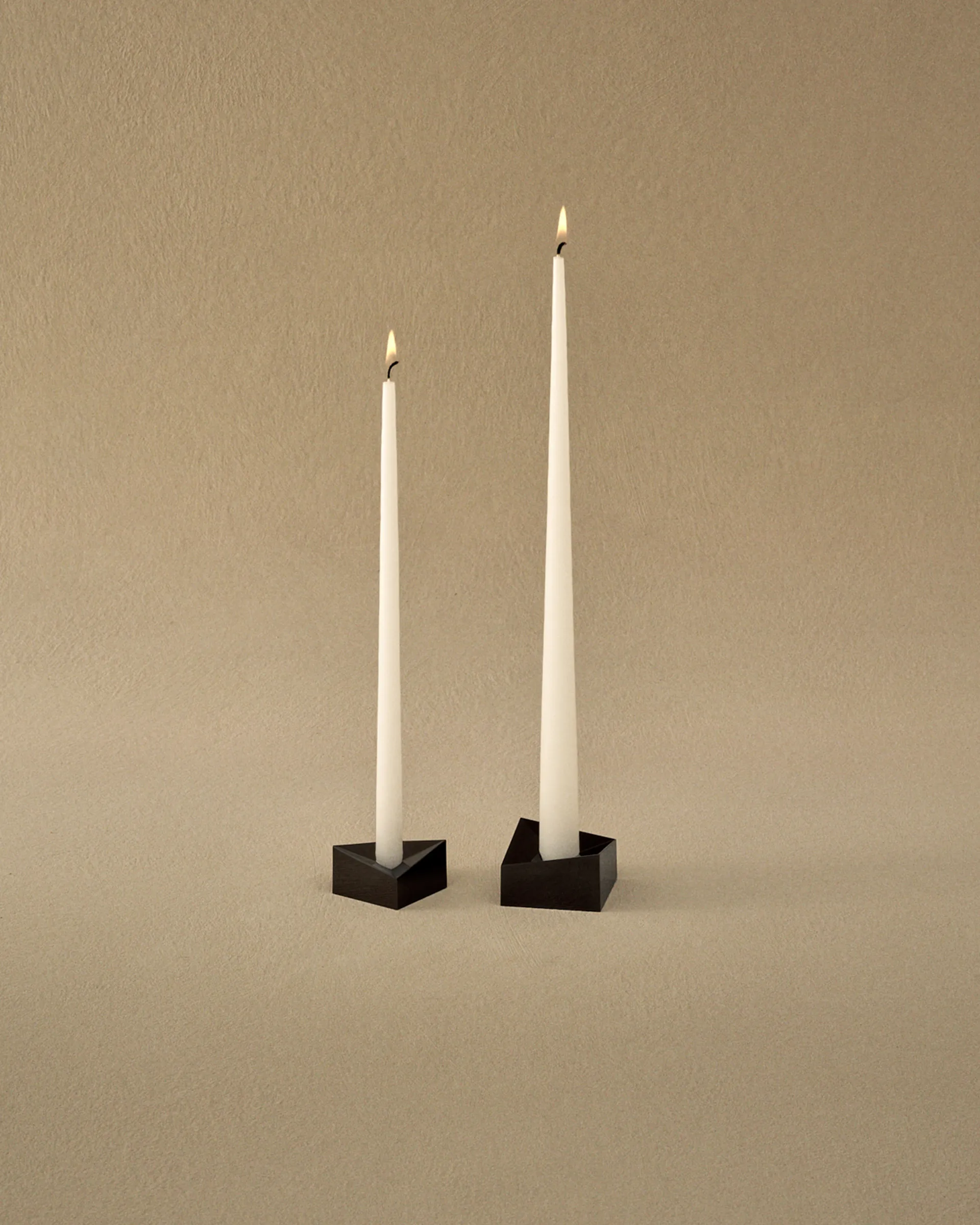 STOFF Nagel reflect candle holder small 2.7 cm, Black chrome STOFF Nagel