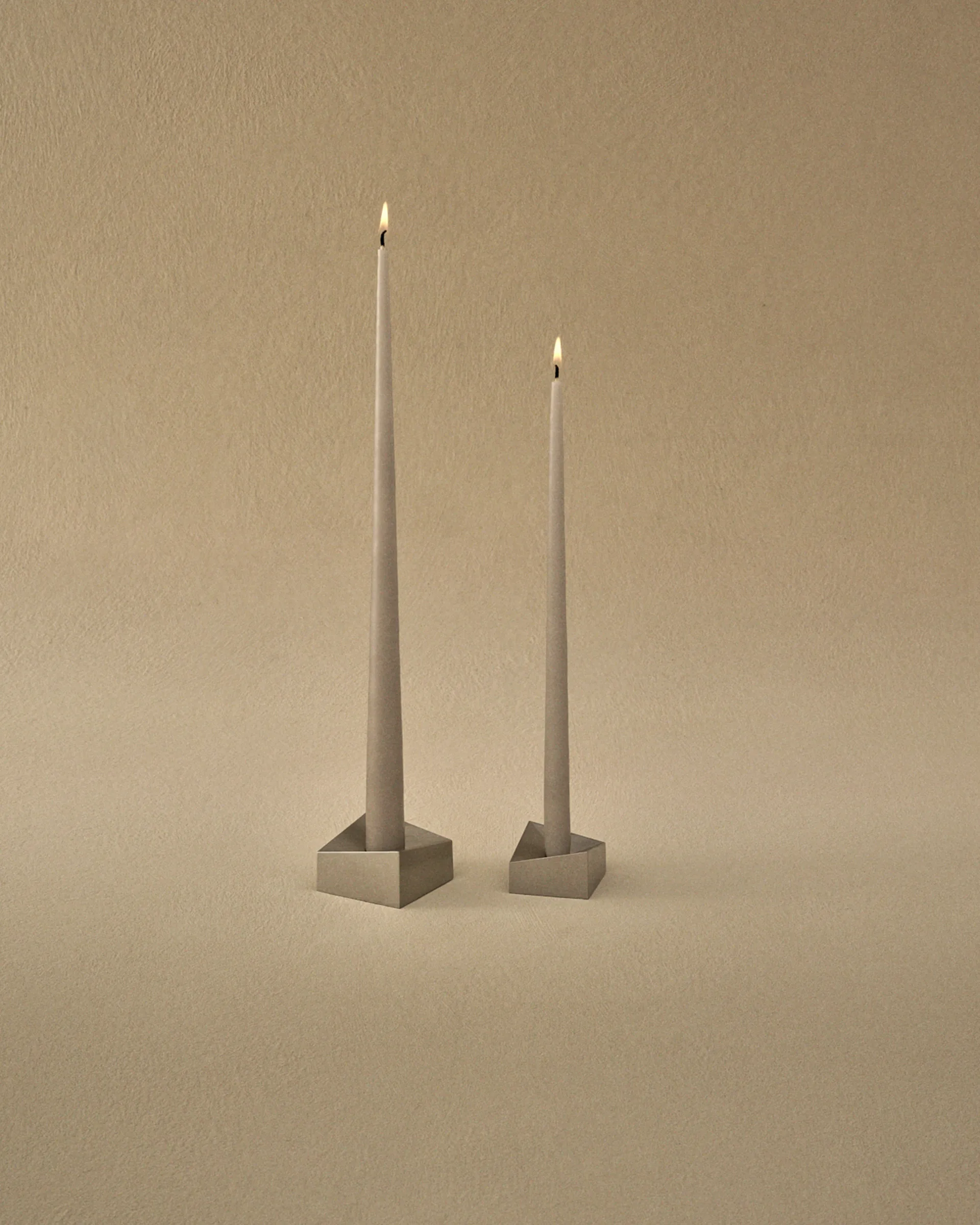 STOFF Nagel reflect candle holder small 2.7 cm, Brushed chrome STOFF Nagel