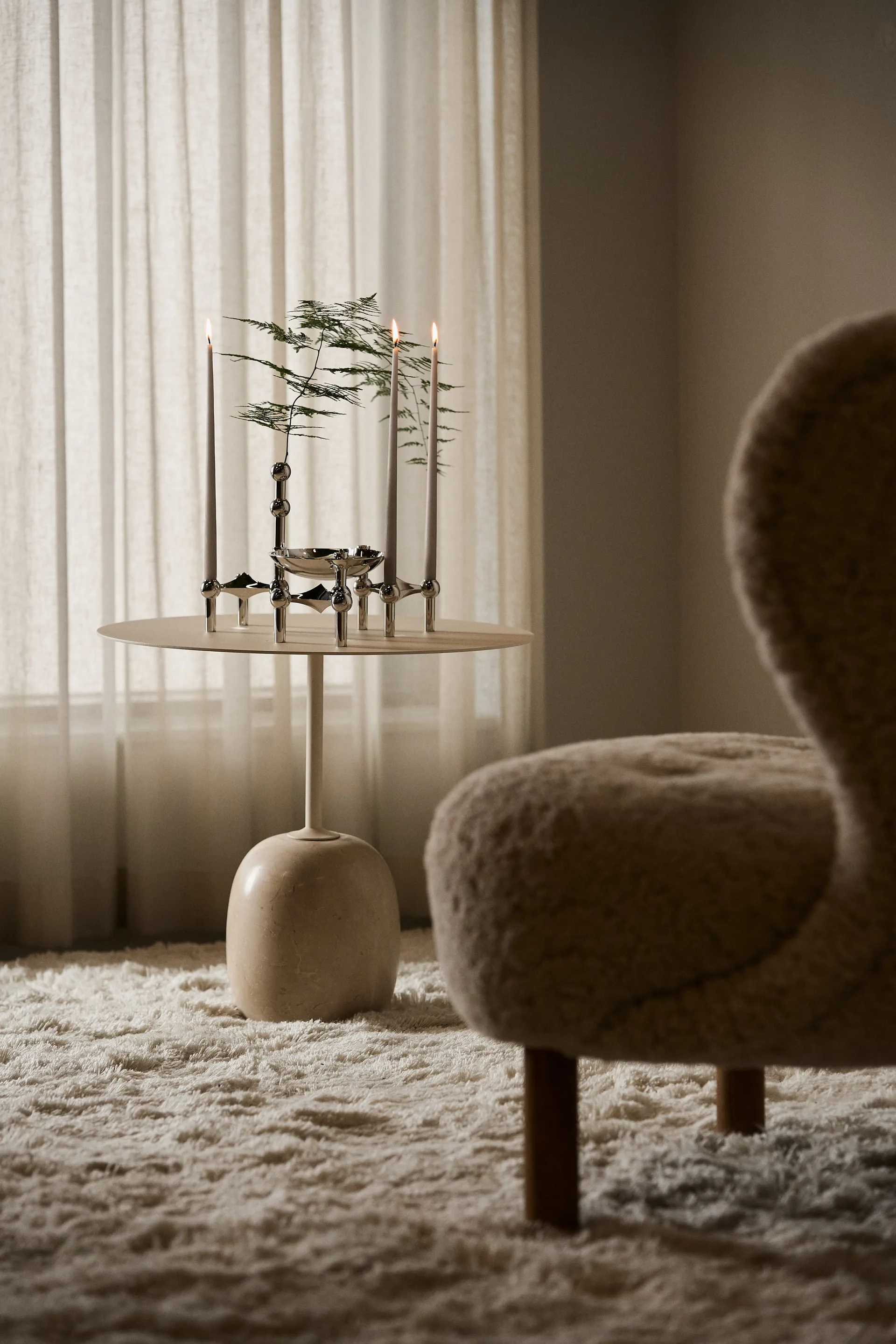 STOFF Nagel tapered candle by ester & erik 6-pack, sand STOFF Nagel