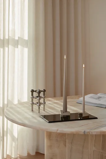 STOFF Nagel tapered candle by ester & erik 6-pack - Warm grey - STOFF Nagel